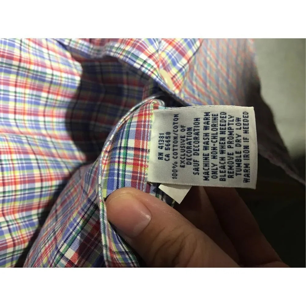Womens Ralph Lauren Button Down Shirt Casual Plaid Pastels Easter Sunday Church - Picture 3 of 5